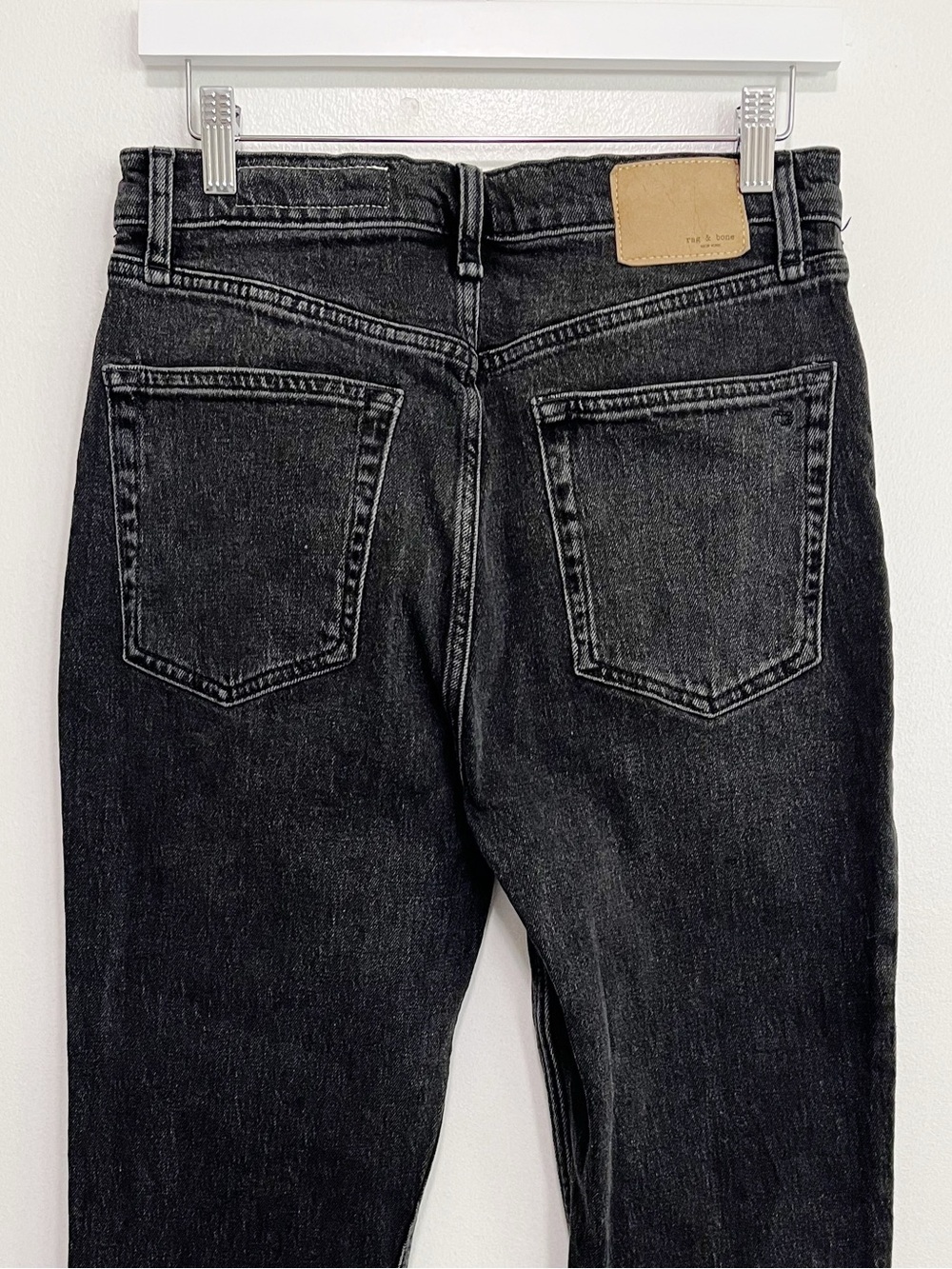 Rag & Bone Womens Wren High Rise Slim Straight Jean Highland Black Size 29 - Picture 7 of 10